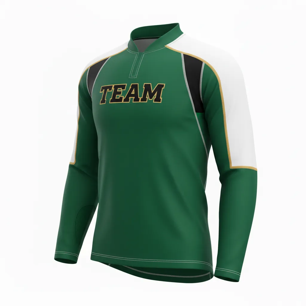 Custom Ice Hockey Compression Base Layer - Black, Gold - Forest - Front View - Kinexa Sportswear