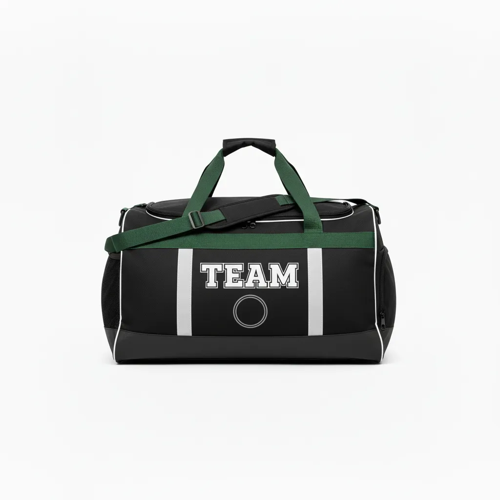 Custom Ice Hockey Equipment Bag - Black, White, Grey - Equipmentbag - Front View - Kinexa Sportswear