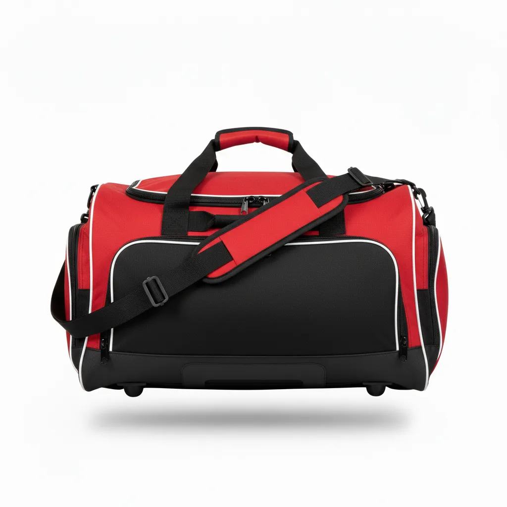 Custom Ice Hockey Equipment Bag - Black, White - Equipmentbag Cardinal - Back View - Kinexa Sportswear