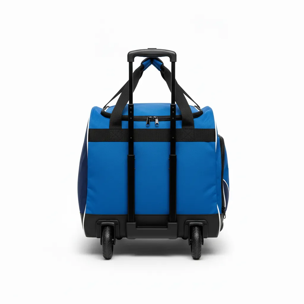 Custom Ice Hockey Equipment Bag - Navy, White - Equipmentbag Columbia - Back View - Kinexa Sportswear