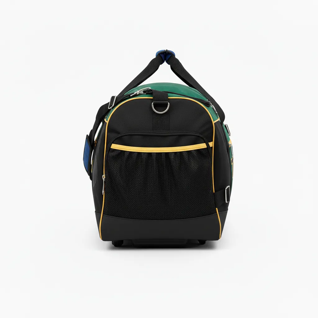 Custom Ice Hockey Equipment Bag - Black, Gold - Equipmentbag Forest - Side View - Kinexa Sportswear