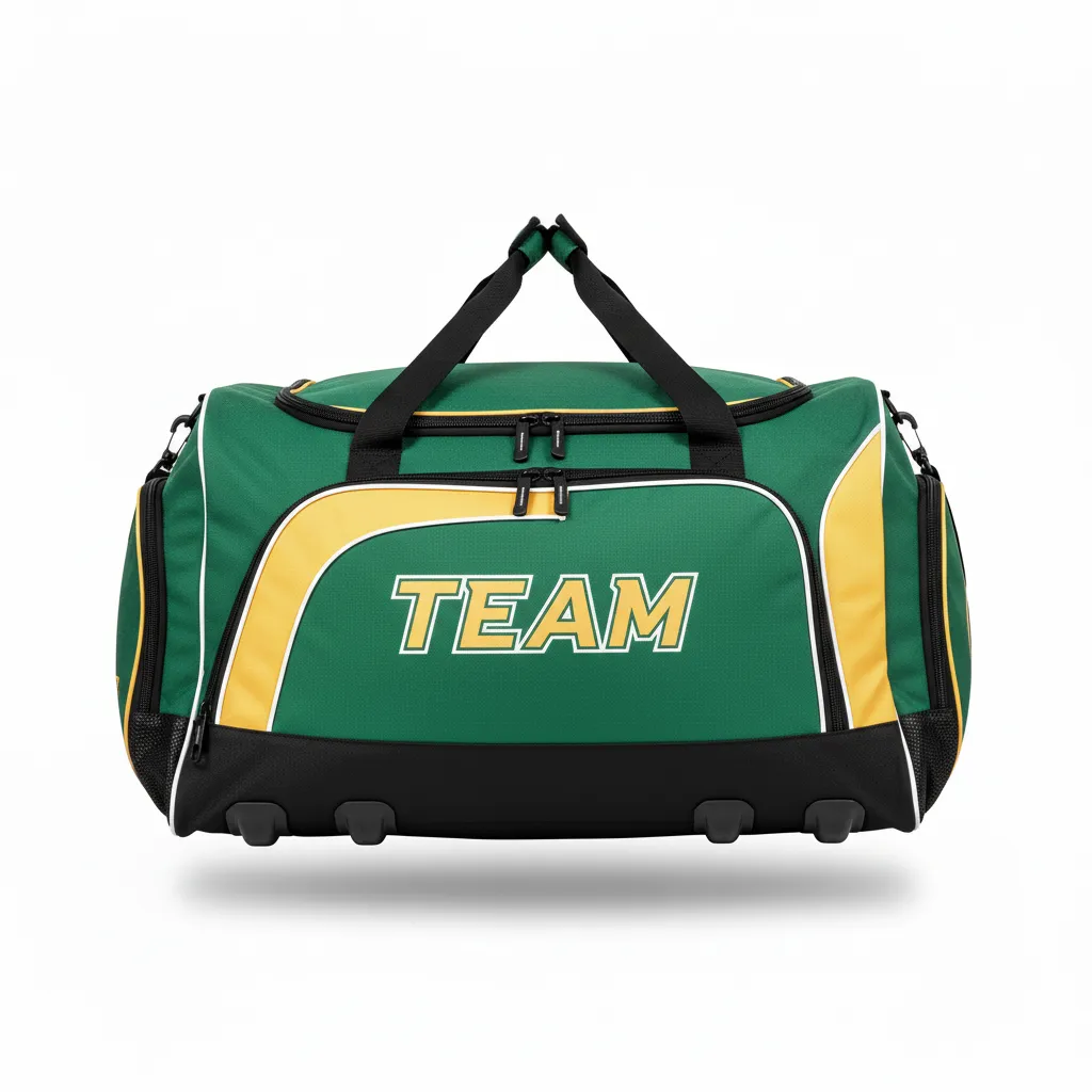 Custom Ice Hockey Equipment Bag - Gold, White - Equipmentbag Forest - Side View - Kinexa Sportswear