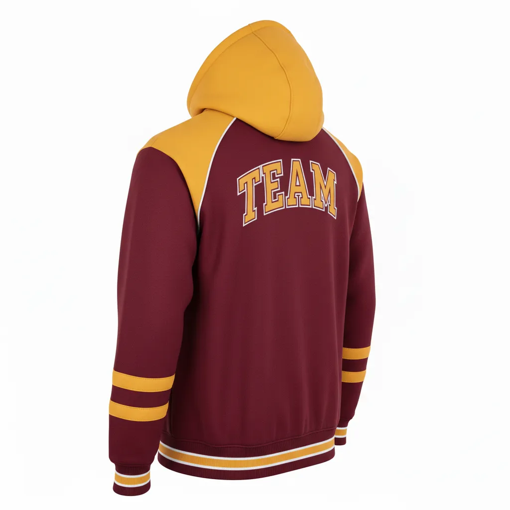 Custom Ice Hockey Full Zip Hoodies - Back View - KINEXA