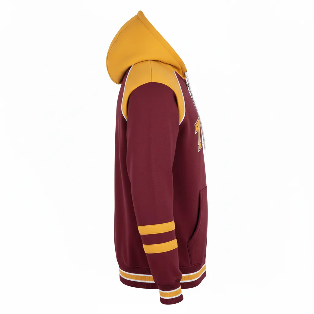 Custom Ice Hockey Full Zip Hoodies - Side View - KINEXA
