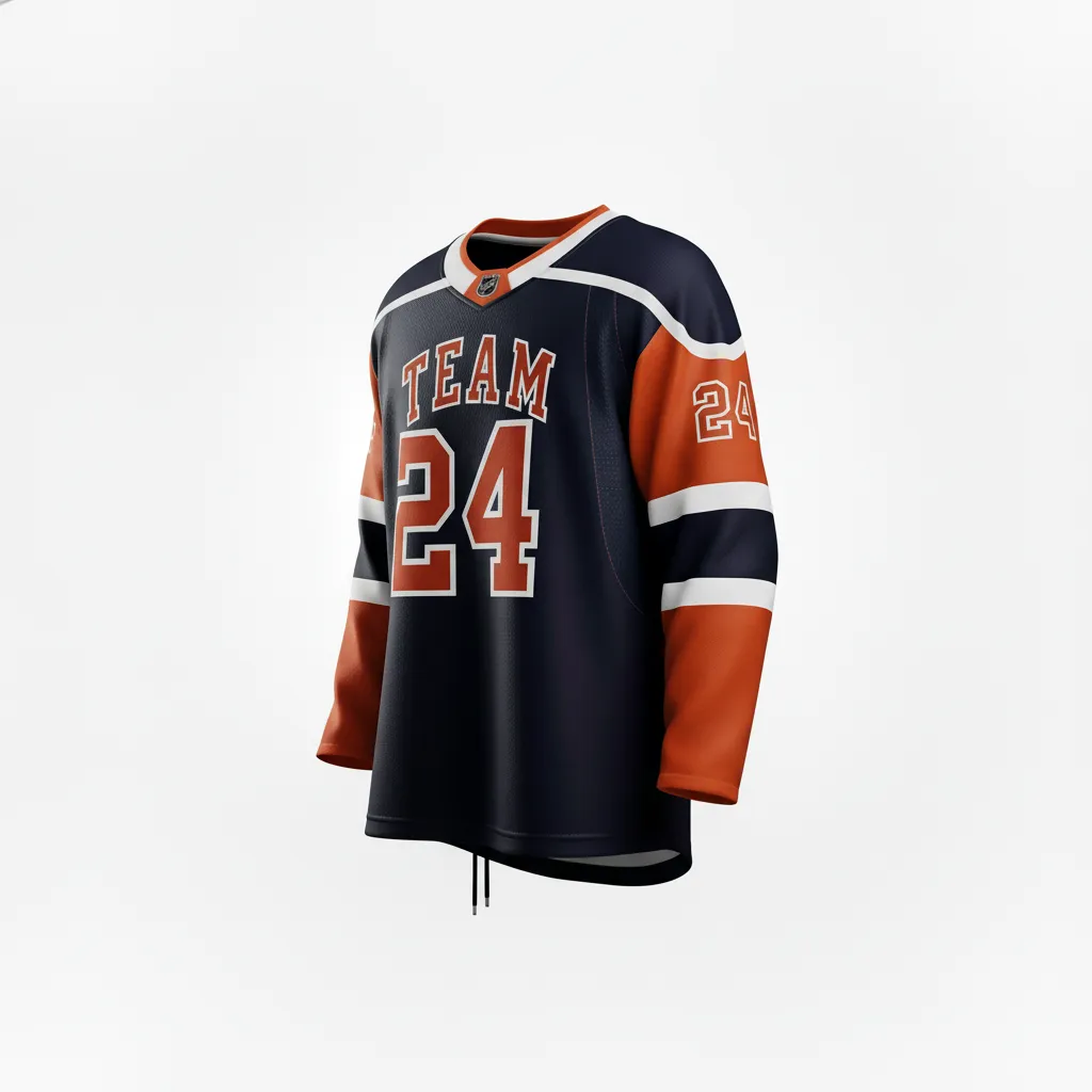 Custom Ice Hockey Game Day Away Jersey - Black, Silver - Front View - Kinexa Sportswear