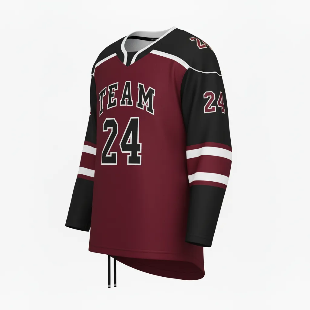 Custom Ice Hockey Game Day Away Jersey - Custom Design - Cardinal Power - Front View - Kinexa Sportswear