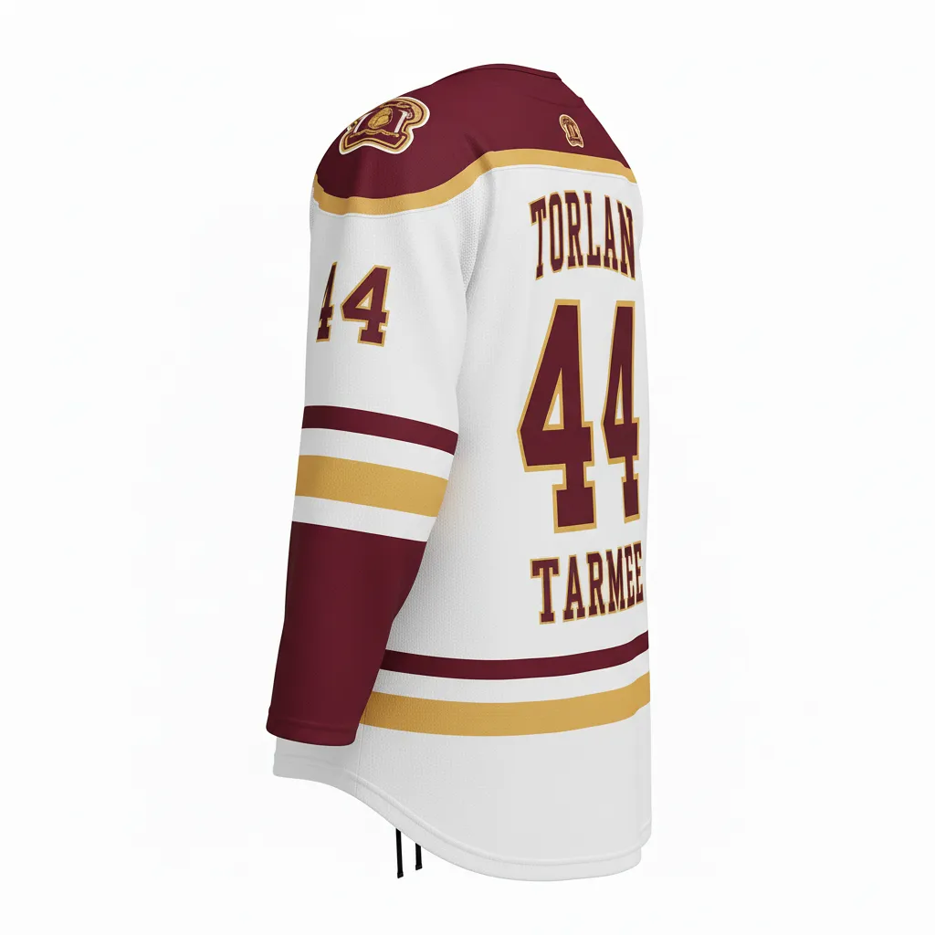 Custom Ice Hockey Game Day Home Jerseys - Back View - KINEXA