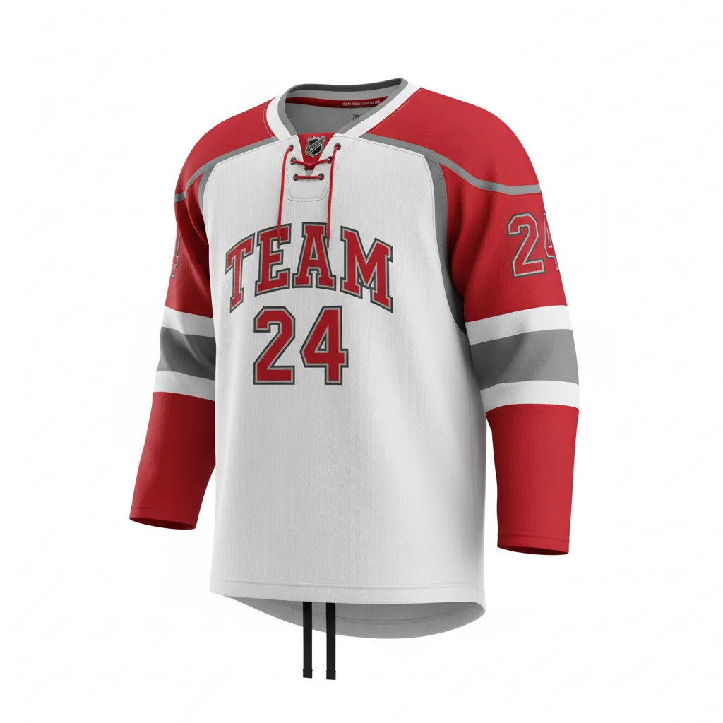 Custom Ice Hockey Game Day Home Jersey - White - Classic - Front View - Kinexa Sportswear