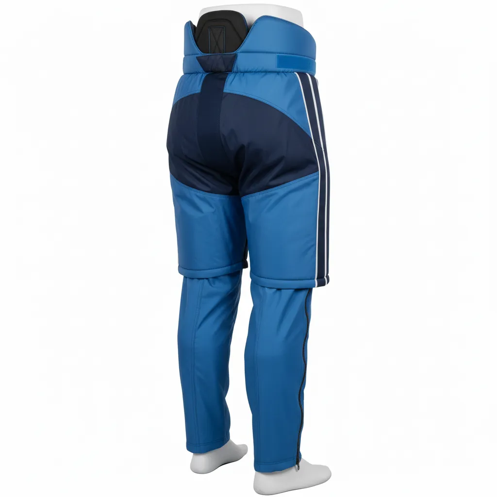 Custom Ice Hockey Hockey Shell - Navy, White - Pantshell Columbia - Back View - Kinexa Sportswear