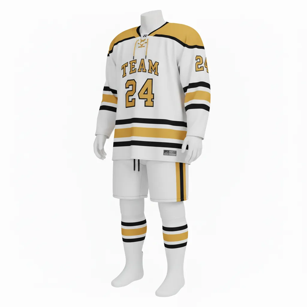 Custom Ice Hockey Home Uniform - Black - Front View - Kinexa Sportswear