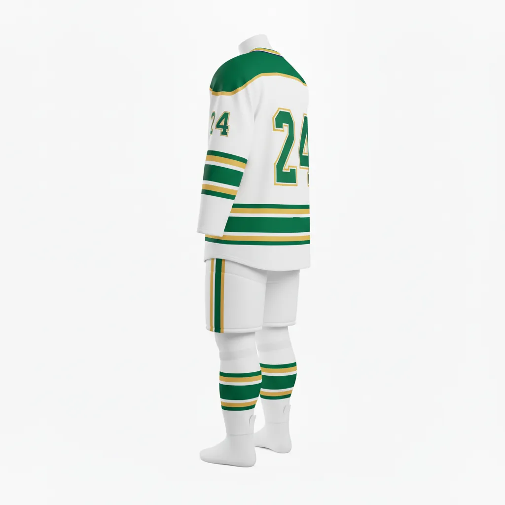Custom Ice Hockey Home Uniform - Burgundy - Tradition - Back View - Kinexa Sportswear