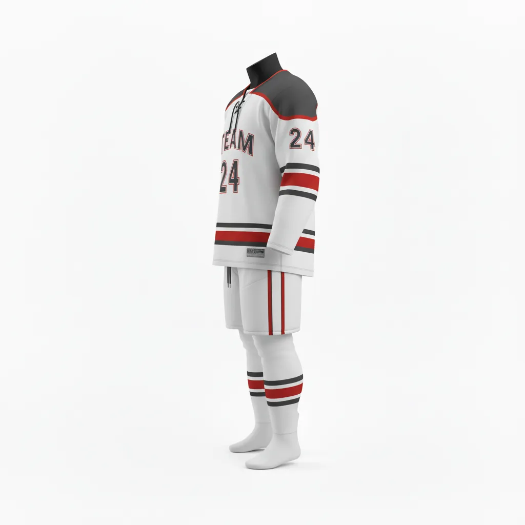 Custom Ice Hockey Home Uniform - Navy - Charcoal - Front View - Kinexa Sportswear