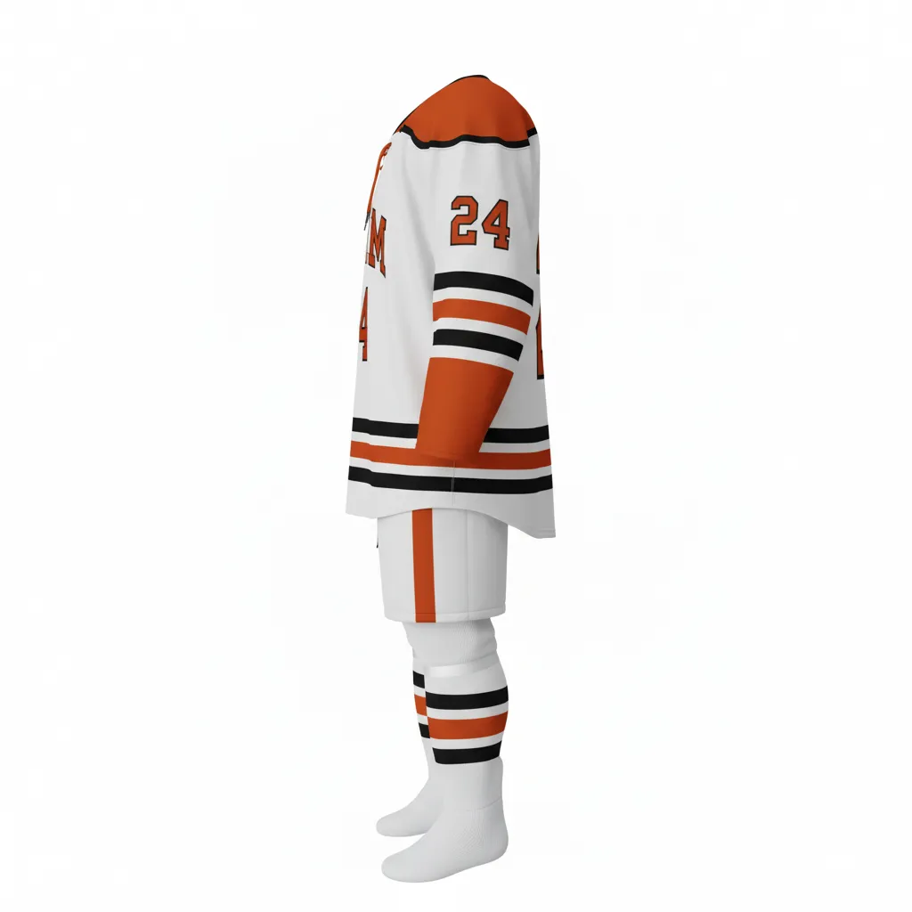 Custom Ice Hockey Home Uniforms - Side View - KINEXA