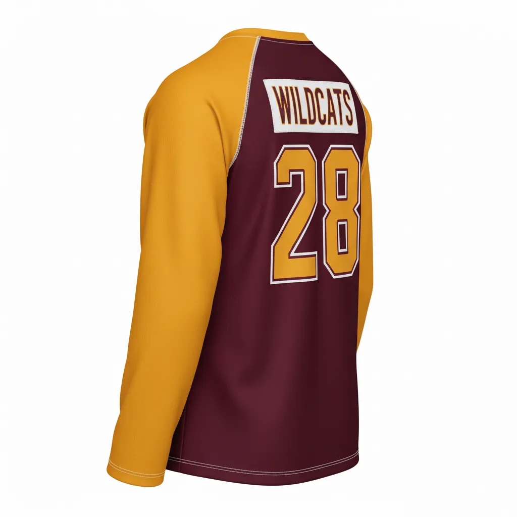 Custom Ice Hockey Long Sleeve T-Shirts - Back View - KINEXA