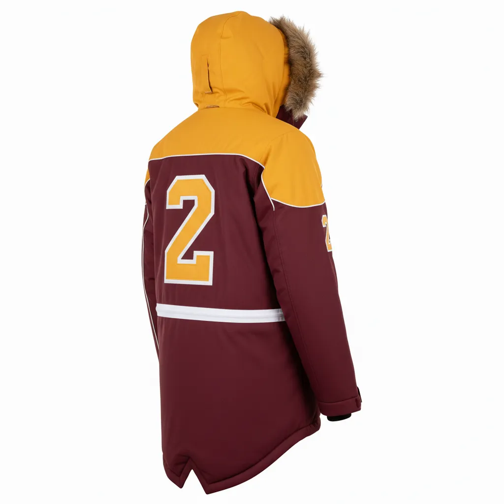 Custom Ice Hockey Parka Winter Jackets - Back View - KINEXA