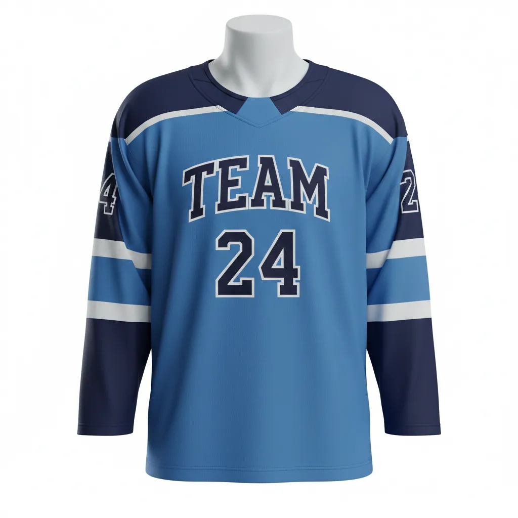 Custom Ice Hockey Practice Jersey - Navy - Columbia - Front View - Kinexa Sportswear