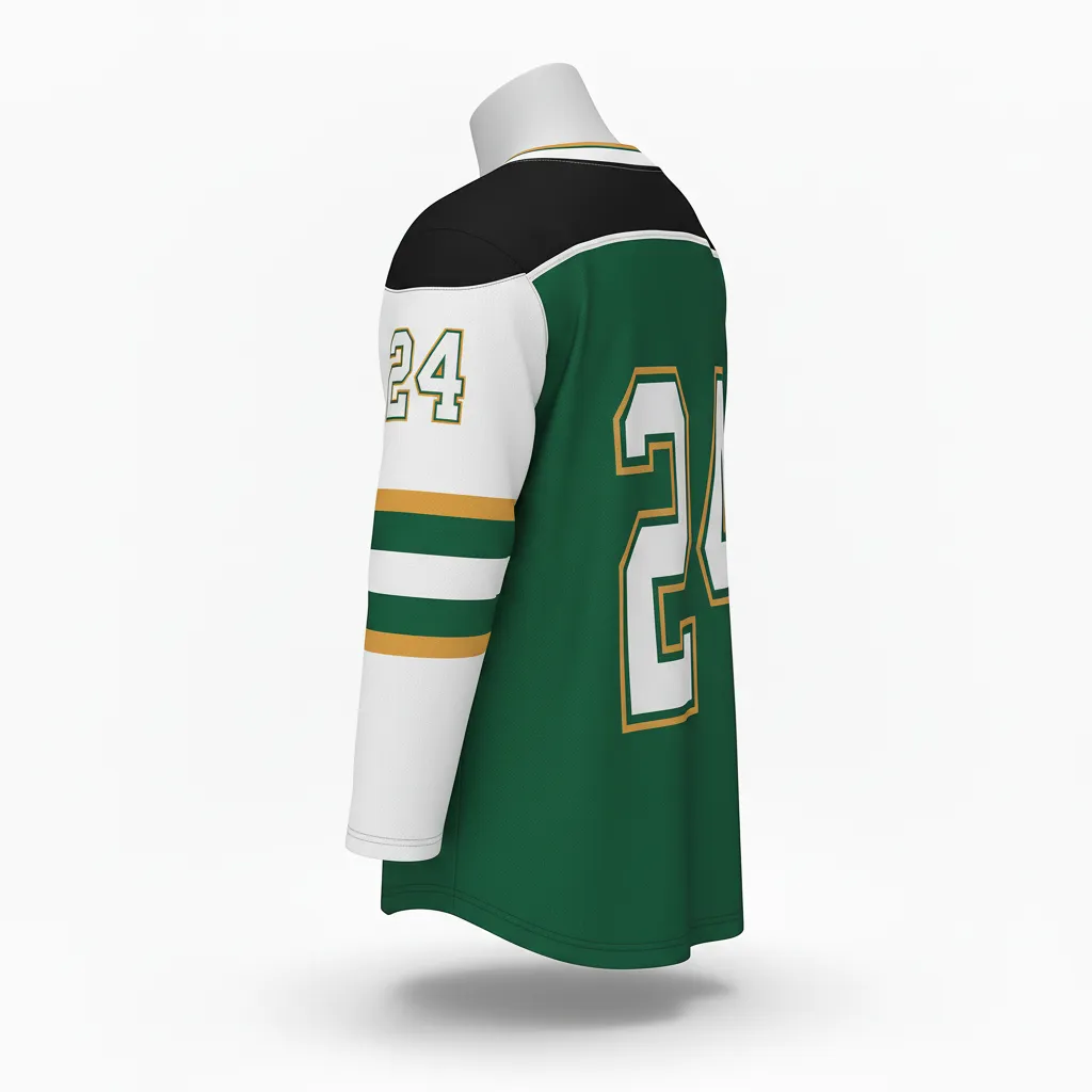 Custom Ice Hockey Practice Jersey - Black - Forest - Back View - Kinexa Sportswear