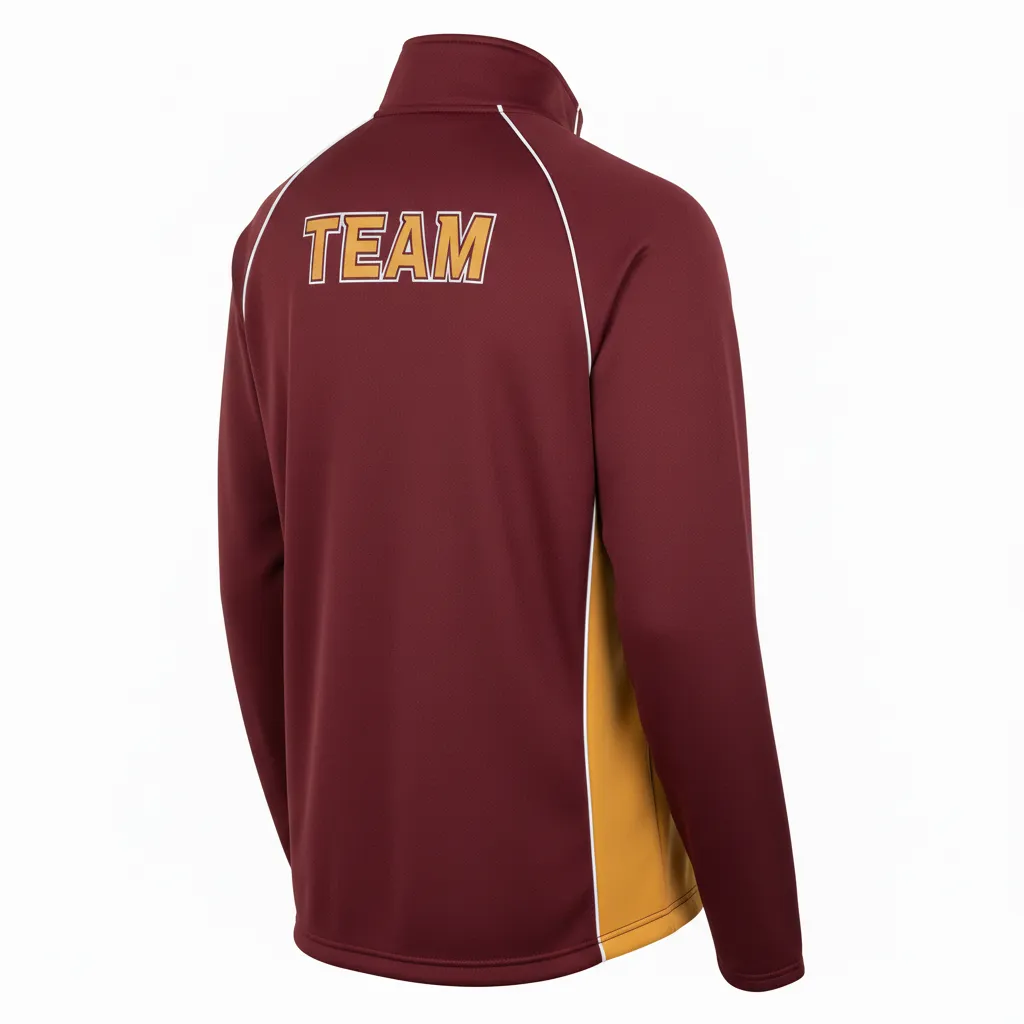 Custom Ice Hockey Quarter Zip Pullovers - Back View - KINEXA