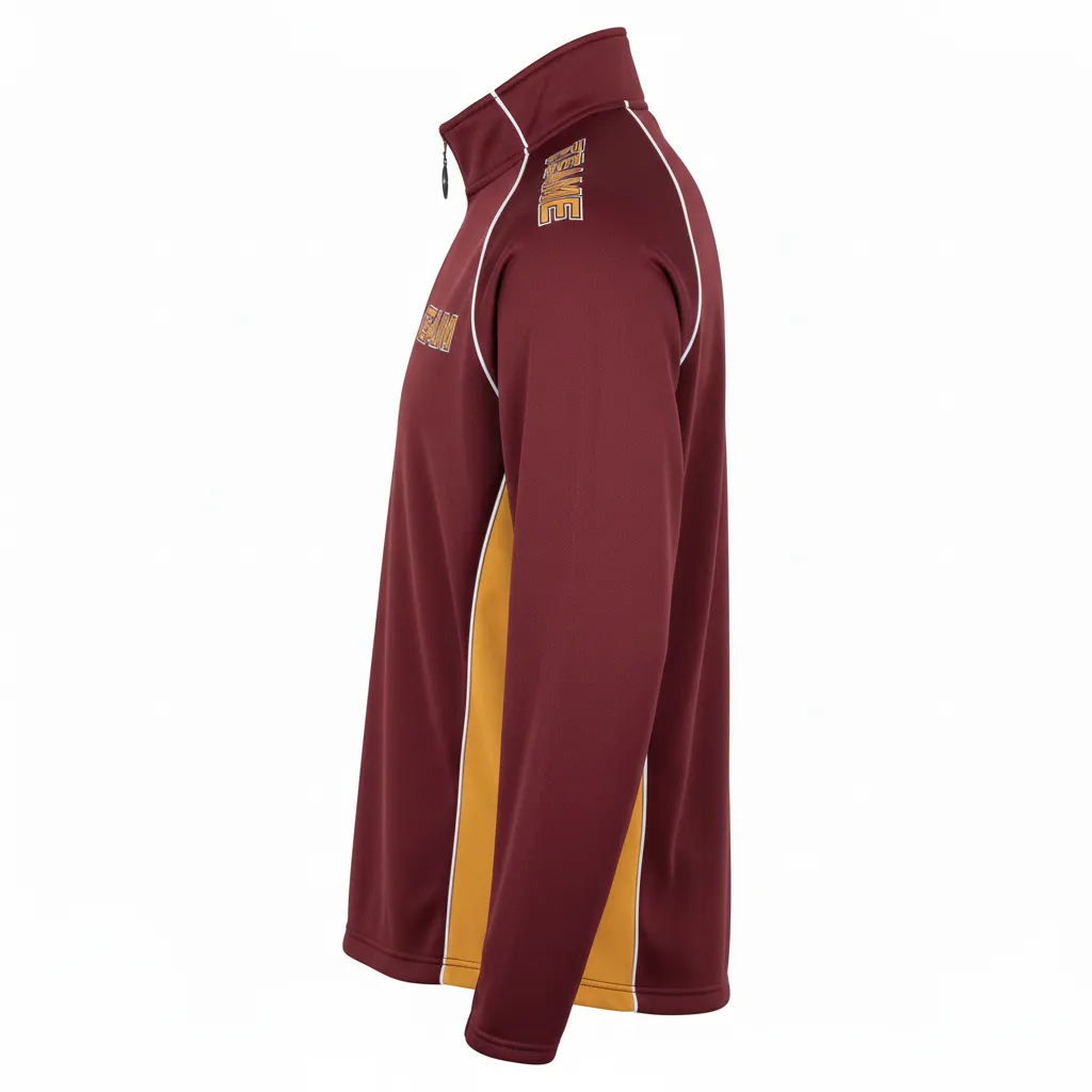 Custom Ice Hockey Quarter Zip Pullovers - Side View - KINEXA