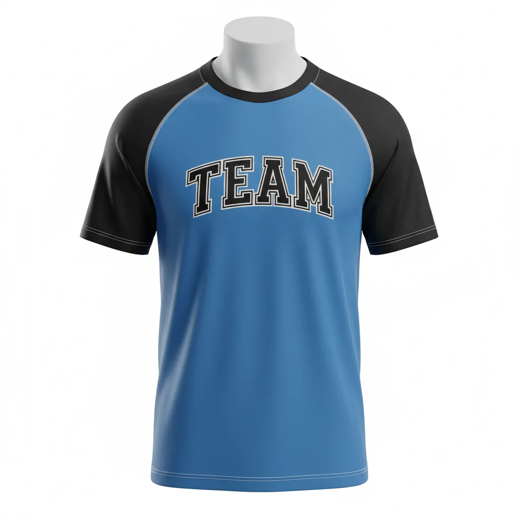 Custom Ice Hockey Short Sleeve T Shirt - Black, White - Shorttee Columbia - Front View - Kinexa Sportswear
