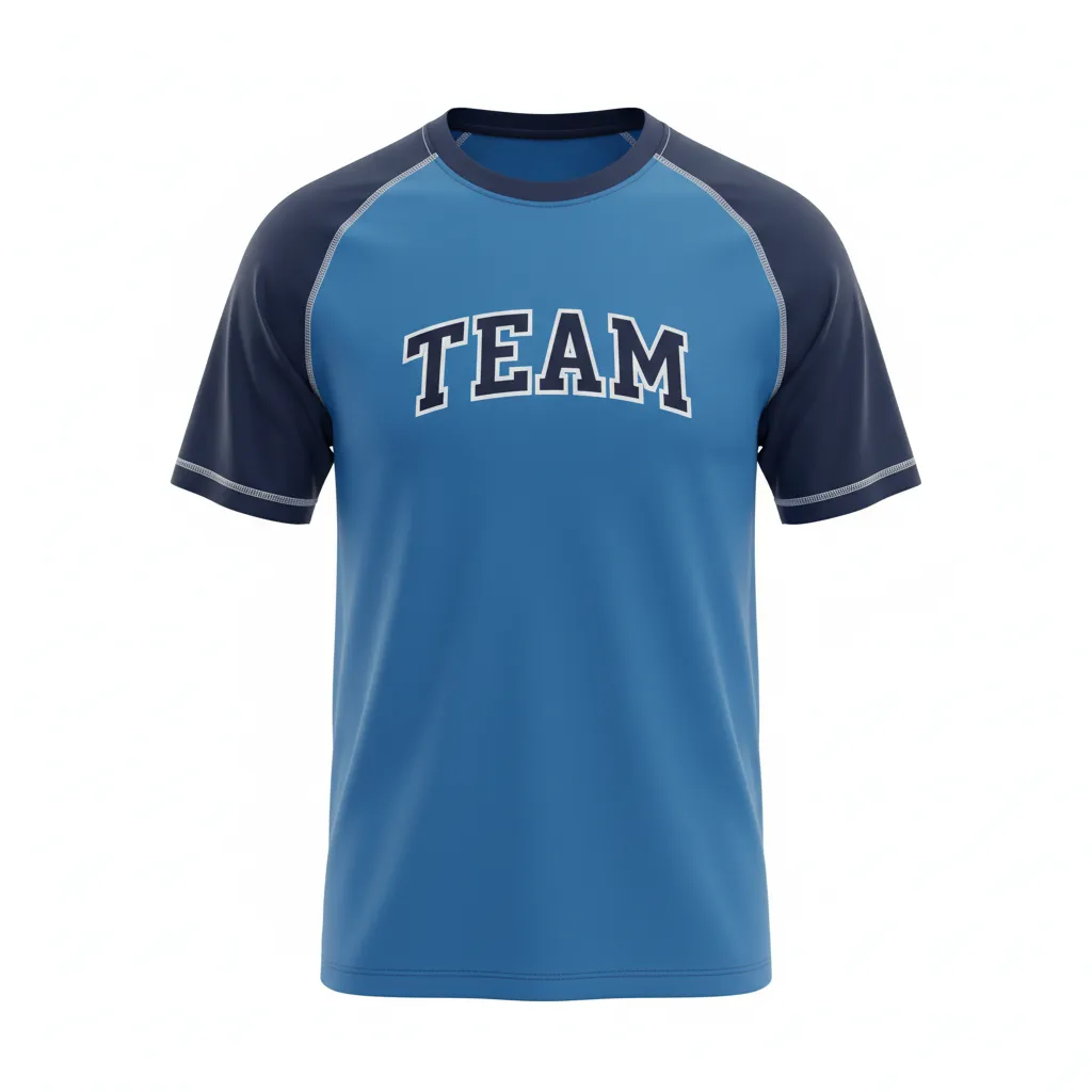 Custom Ice Hockey Short Sleeve T Shirt - Navy, White - Shorttee Columbia - Front View - Kinexa Sportswear