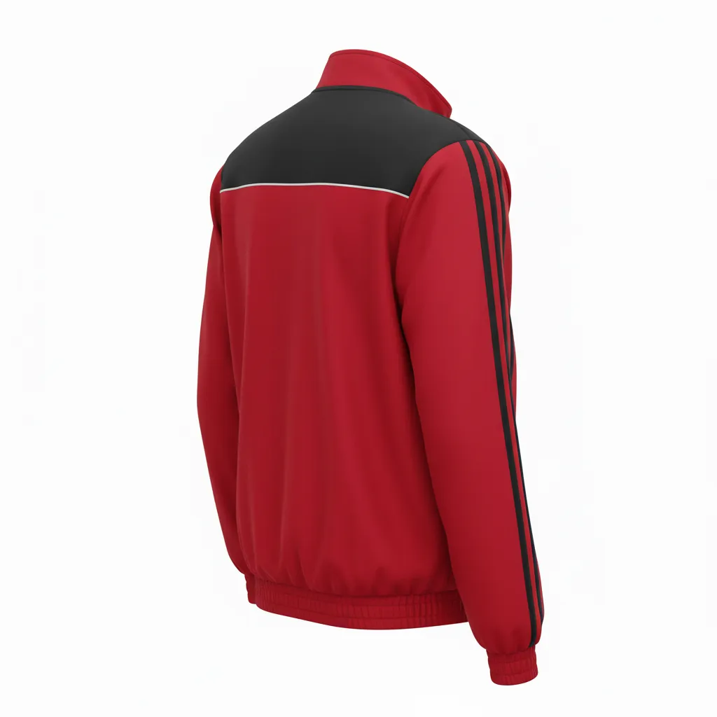Custom Ice Hockey Track Jacket - Black, White - Trackjacket Cardinal - Back View - Kinexa Sportswear