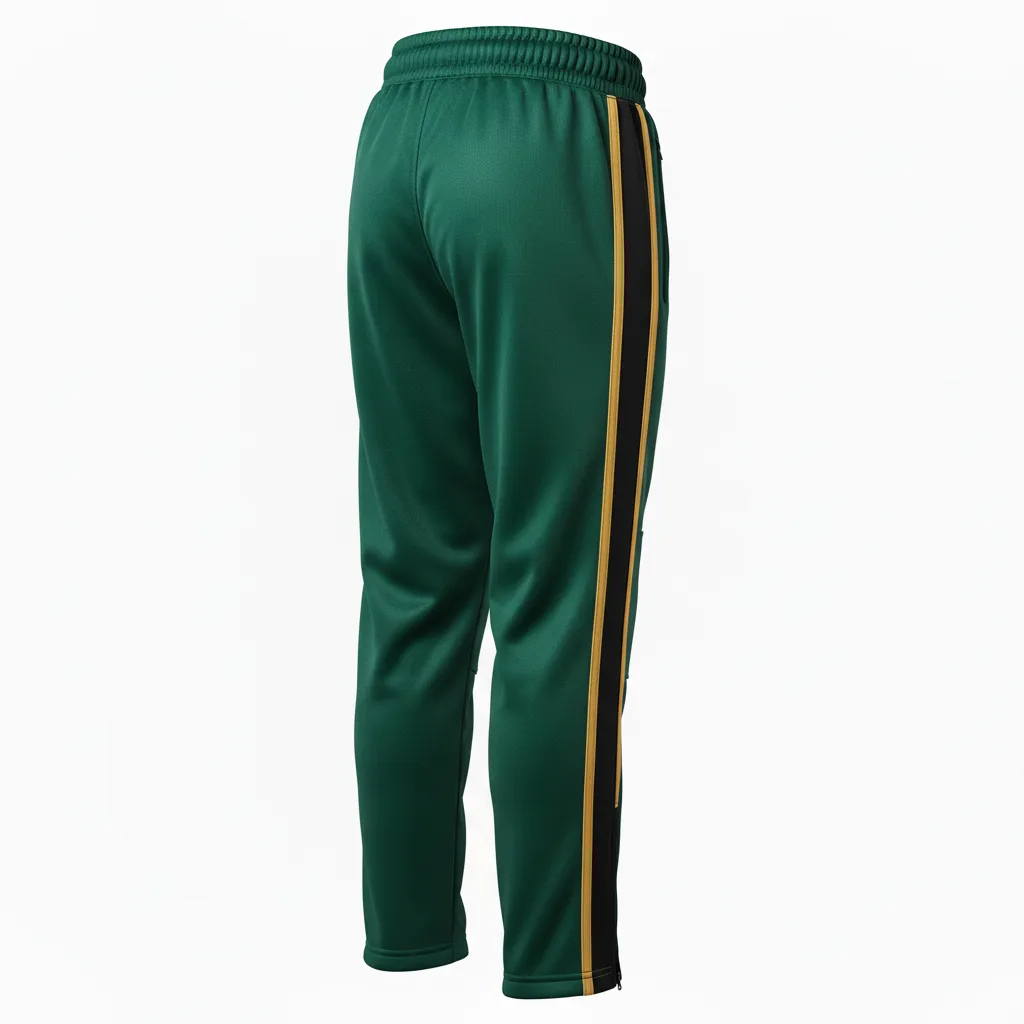 Custom Ice Hockey Track Pant - Black, Gold - Trackpant Forest - Back View - Kinexa Sportswear