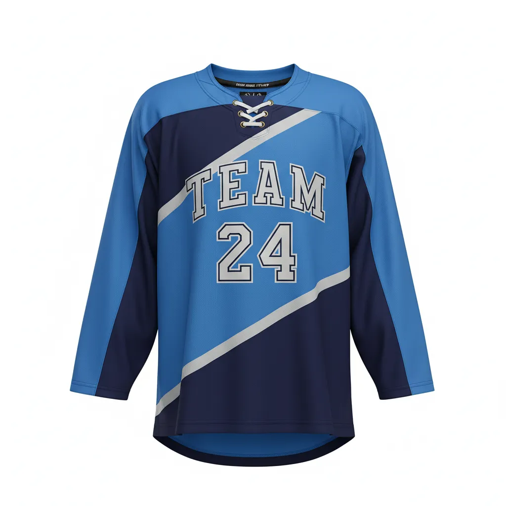 Custom Ice Hockey Two Tone Hockey Jersey - Navy, Silver - Twotone Columbia - Front View - Kinexa Sportswear