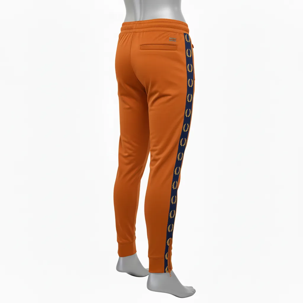 Custom Lacrosse Jogger Pant - Burnt, Orange, Navy - Upstate Mountain - Back View - Kinexa Sportswear