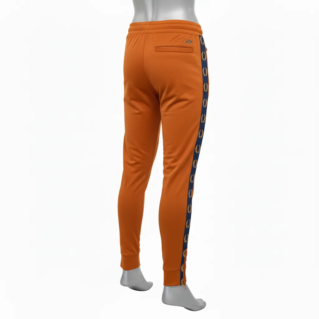 Custom Lacrosse Jogger Pant - Burnt, Orange, Navy - Upstate Mountain - Front View - Kinexa Sportswear