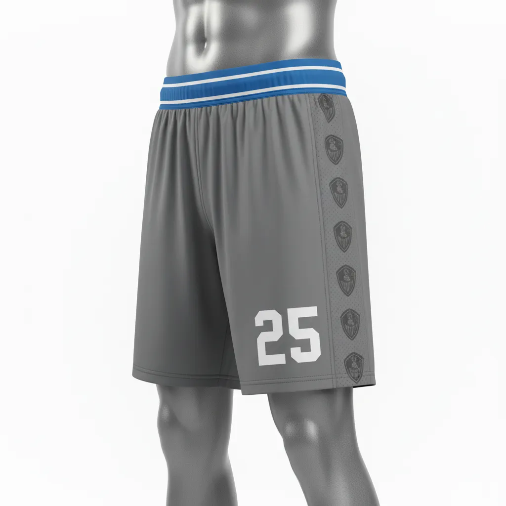 Custom Lacrosse Lacrosse Shorts - Blue, White, Blue - 7 Inch Carolina Tar Heel - Front View - Kinexa Sportswear