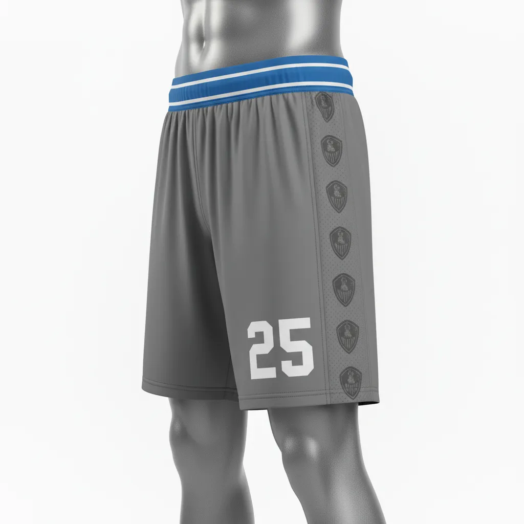 Custom Lacrosse Lacrosse Shorts - Blue, White, Blue - 7 Inch Carolina Tar Heel - Side View - Kinexa Sportswear