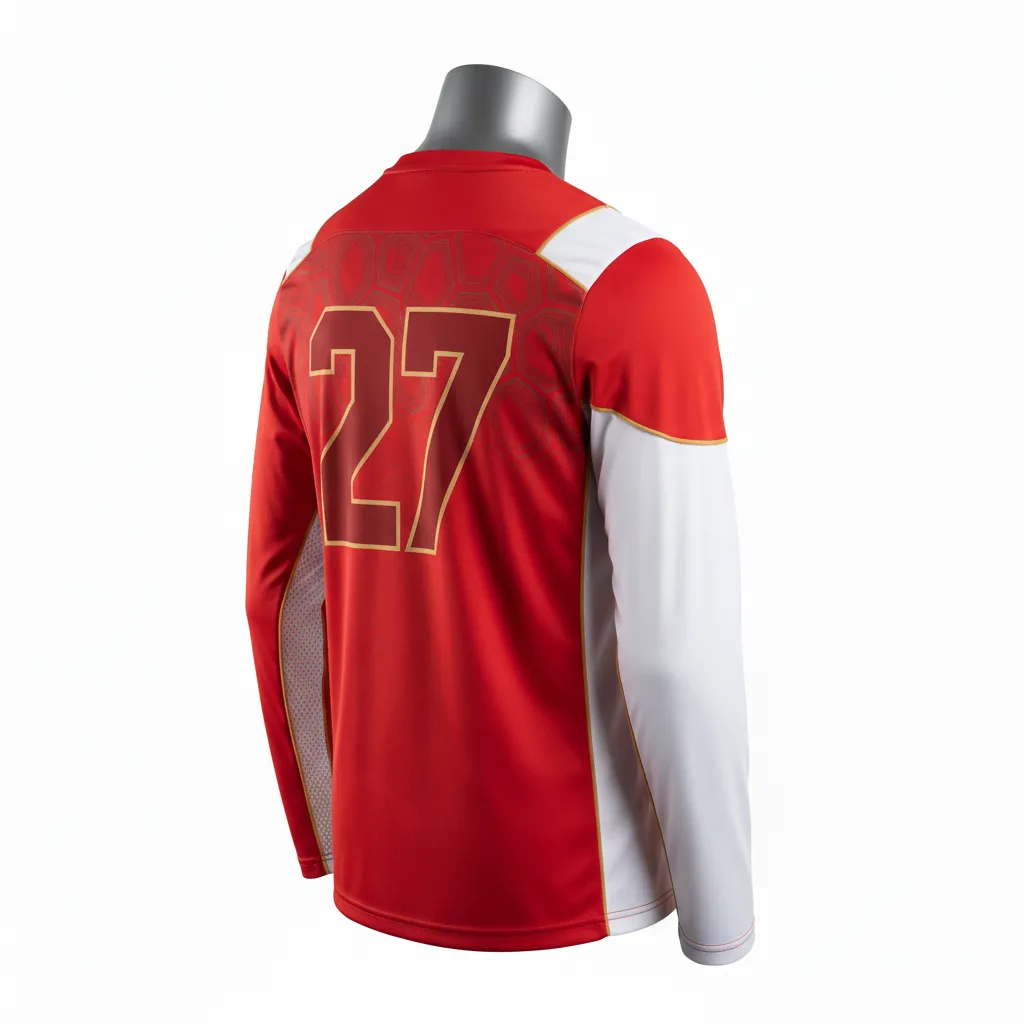 Custom Lacrosse Long Sleeve T-Shirts - Back View - KINEXA