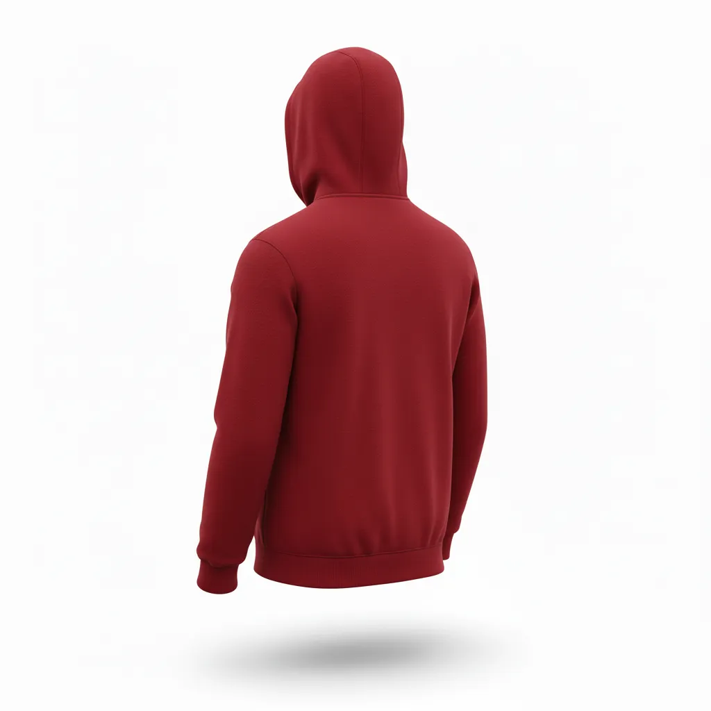 Custom Lacrosse Pullover Hoodie - Red, White - Cardinal Thunderbird Spirit - Back View - Kinexa Sportswear