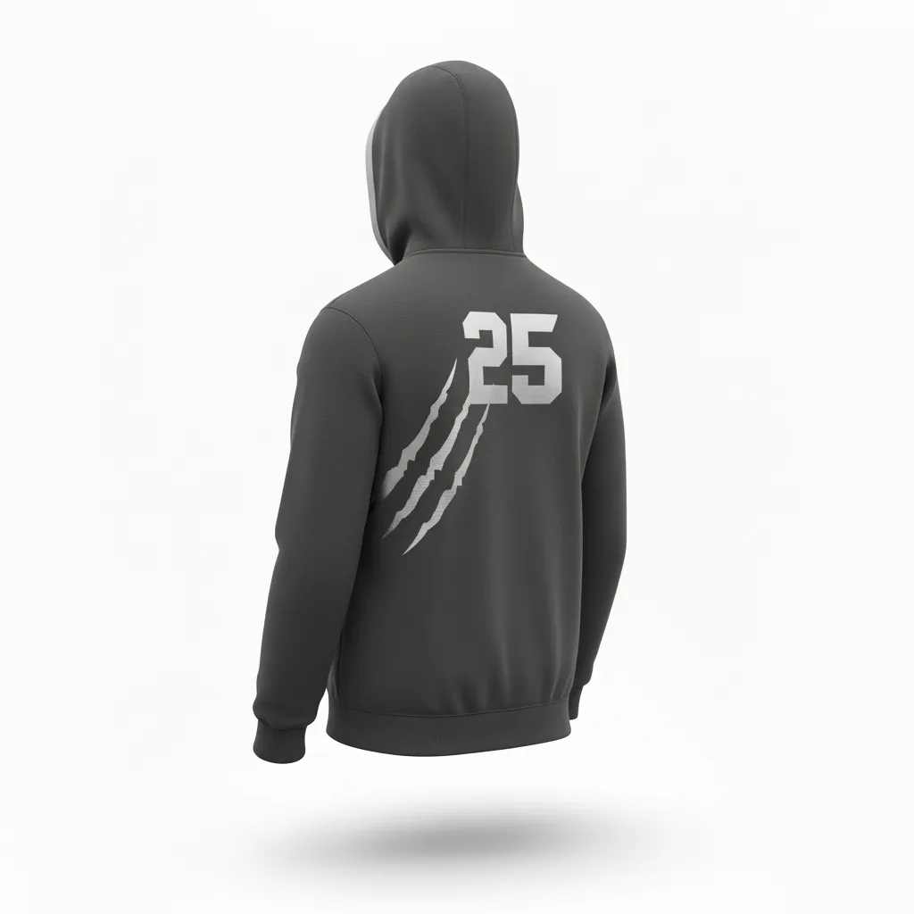 Custom Lacrosse Pullover Hoodie - Grey, Silver - Charcoal Wolf Pack Hunt - Front View - Kinexa Sportswear