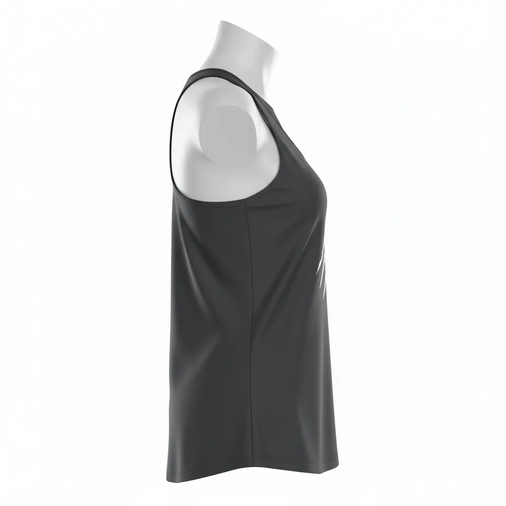 Custom Lacrosse Racerback Lacrosse Tank - Grey, Silver - Women S Charcoal Wolf Pack Hunt - Side View - Kinexa Sportswear