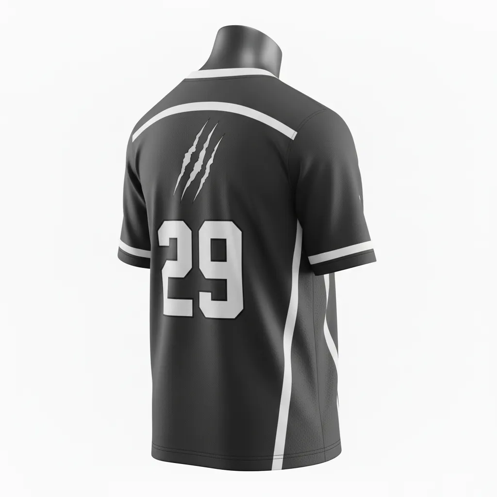 Custom Lacrosse Standard Lacrosse Jersey - Grey, Silver - V Neck Charcoal Wolf Pack Hunt - Back View - Kinexa Sportswear