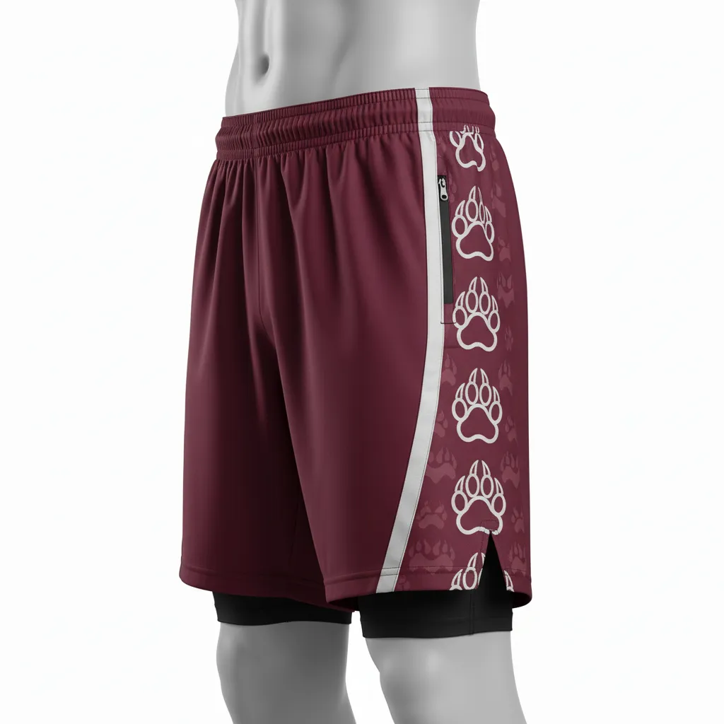 Custom Lacrosse Training Shorts - Side View - KINEXA