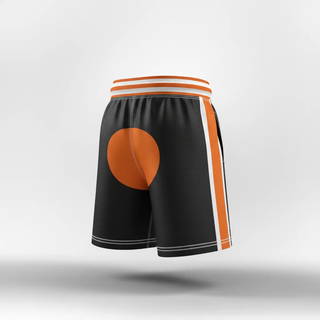 Custom Rugby Classic Rugby Shorts - Orange, White - All Blacks - Back View - Kinexa Sportswear