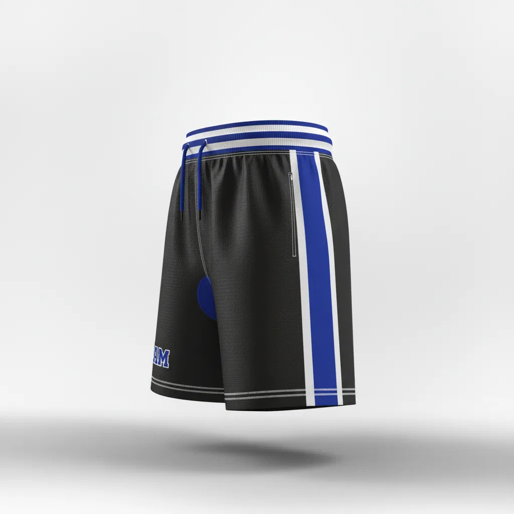Custom Rugby Classic Rugby Shorts - Blue, White - All Blacks Royal - Side View - Kinexa Sportswear
