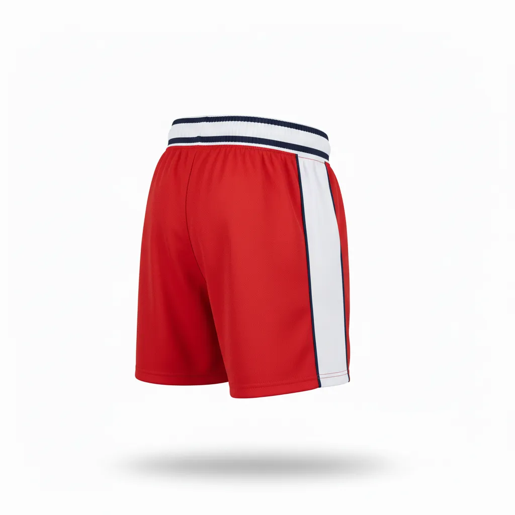Custom Rugby Classic Rugby Shorts - Red, White, Navy - Athletic - Back View - Kinexa Sportswear