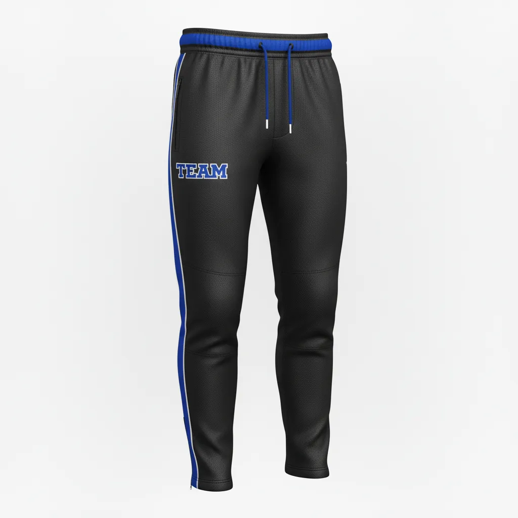 Custom Rugby Jogger Pant - Blue, White - All Blacks Royal - Front View - Kinexa Sportswear
