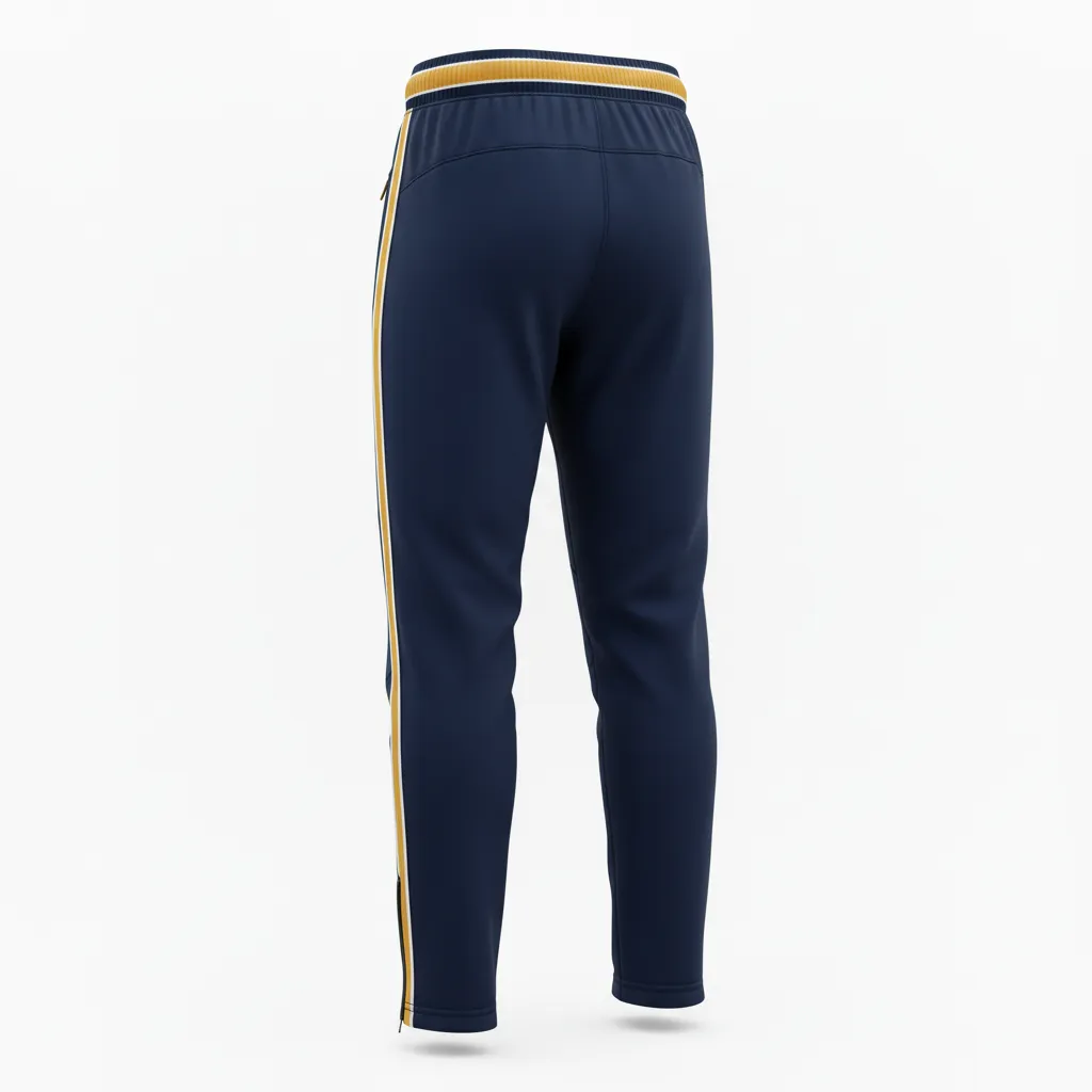 Custom Rugby Jogger Pant - Gold, White - All Blacks Vegas - Back View - Kinexa Sportswear