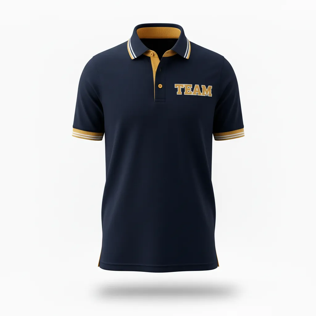 Custom Rugby Polo Shirt - Gold, White - All Blacks Vegas - Front View - Kinexa Sportswear