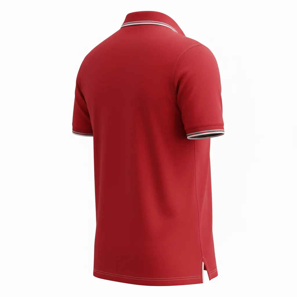 Custom Rugby Polo Shirt - White, Silver - Cardinal - Back View - Kinexa Sportswear