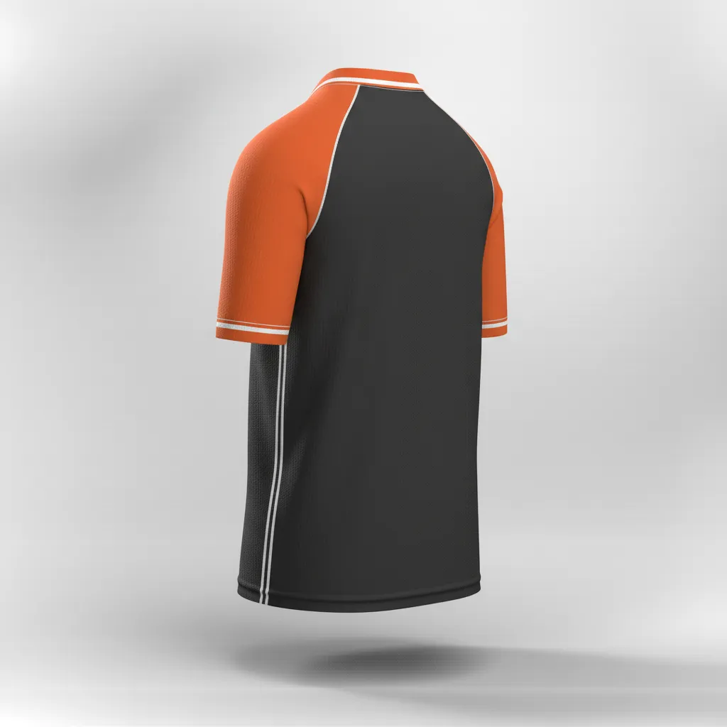 Custom Rugby Practice Jersey - Orange, White - All Blacks - Back View - Kinexa Sportswear
