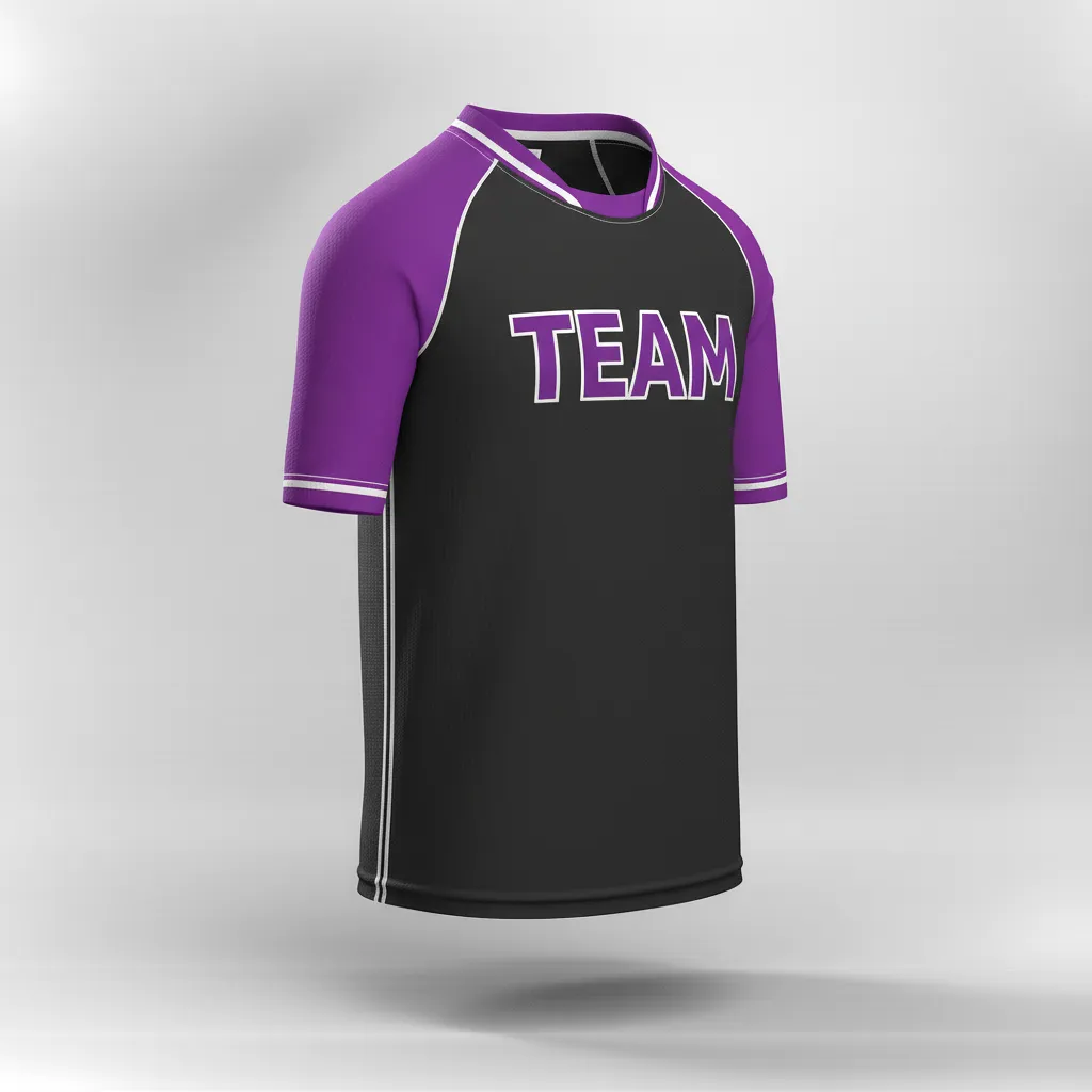 Custom Rugby Practice Jersey - Purple, White - All Blacks - Front View - Kinexa Sportswear