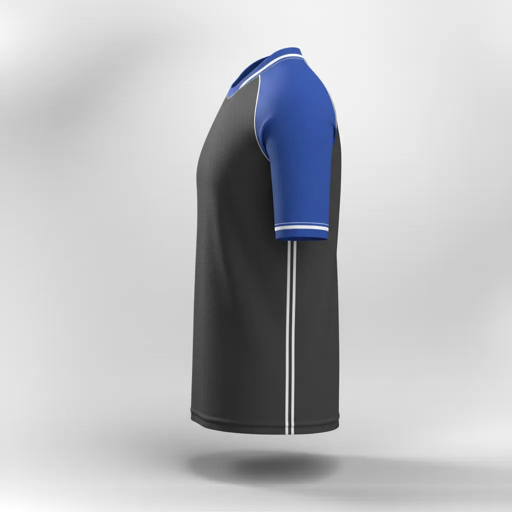 Custom Rugby Practice Jersey - Blue, White - All Blacks Royal - Back View - Kinexa Sportswear