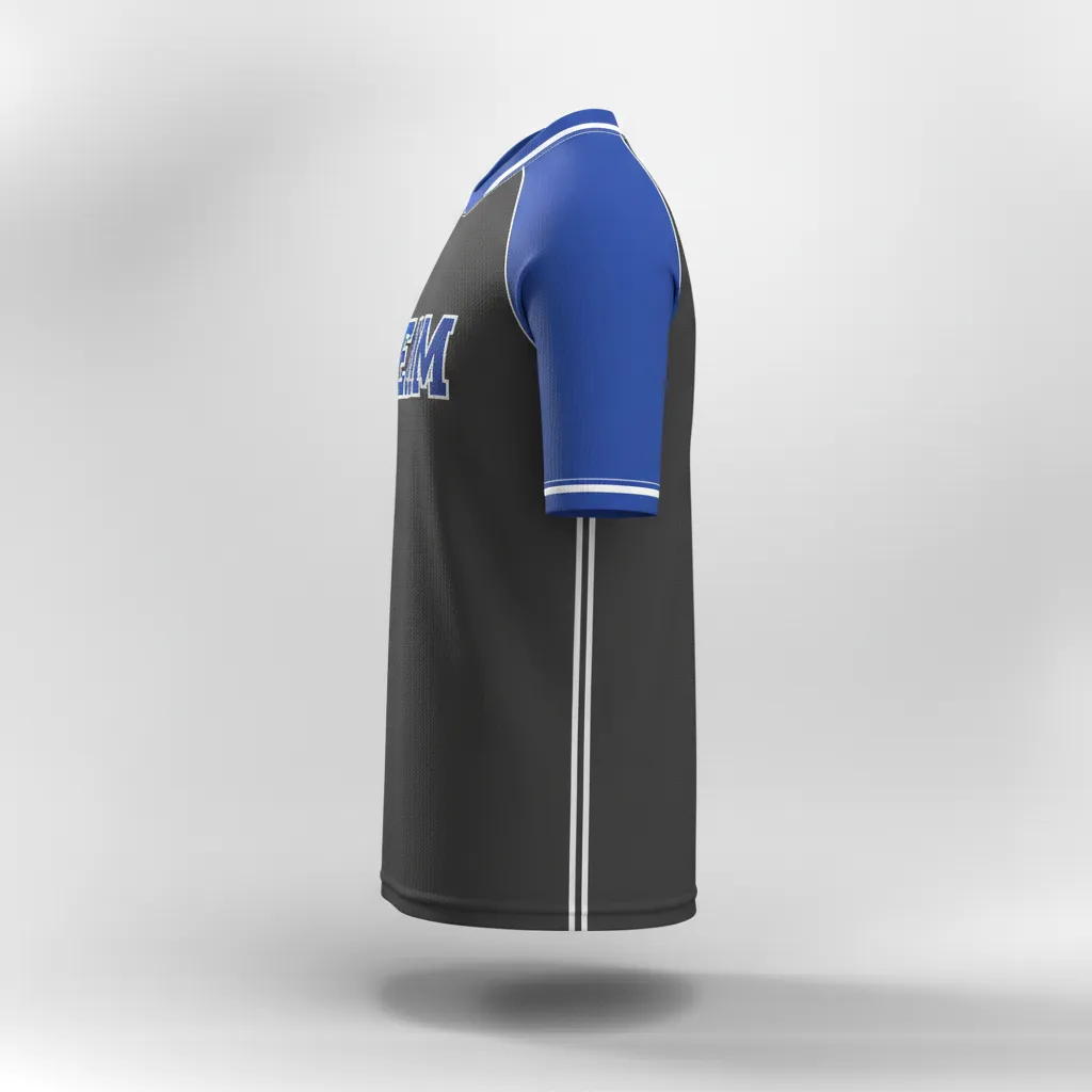 Custom Rugby Practice Jersey - Blue, White - All Blacks Royal - Side View - Kinexa Sportswear
