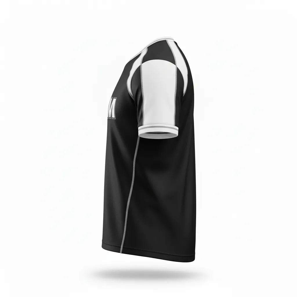 Custom Rugby Practice Jersey - White, Silver - All Blacks - Side View - Kinexa Sportswear